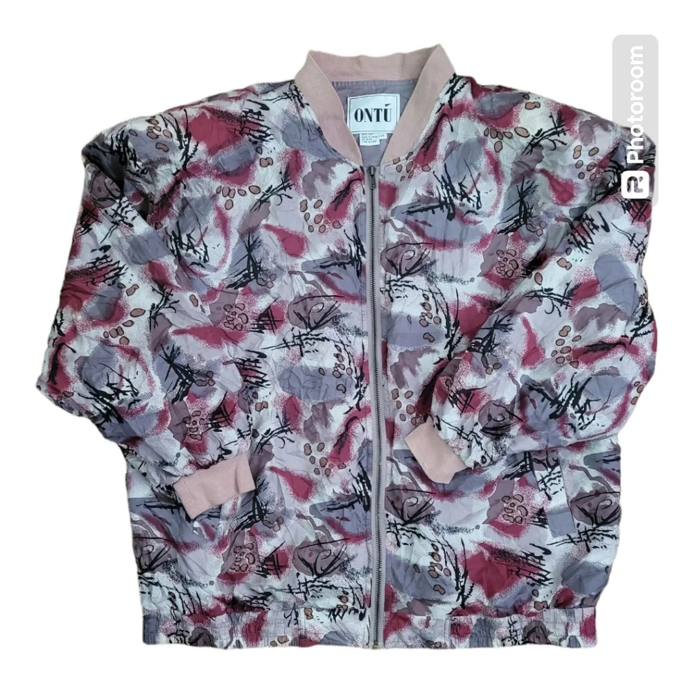 Vintage silk jacket by ONTU Womens Size Xxl